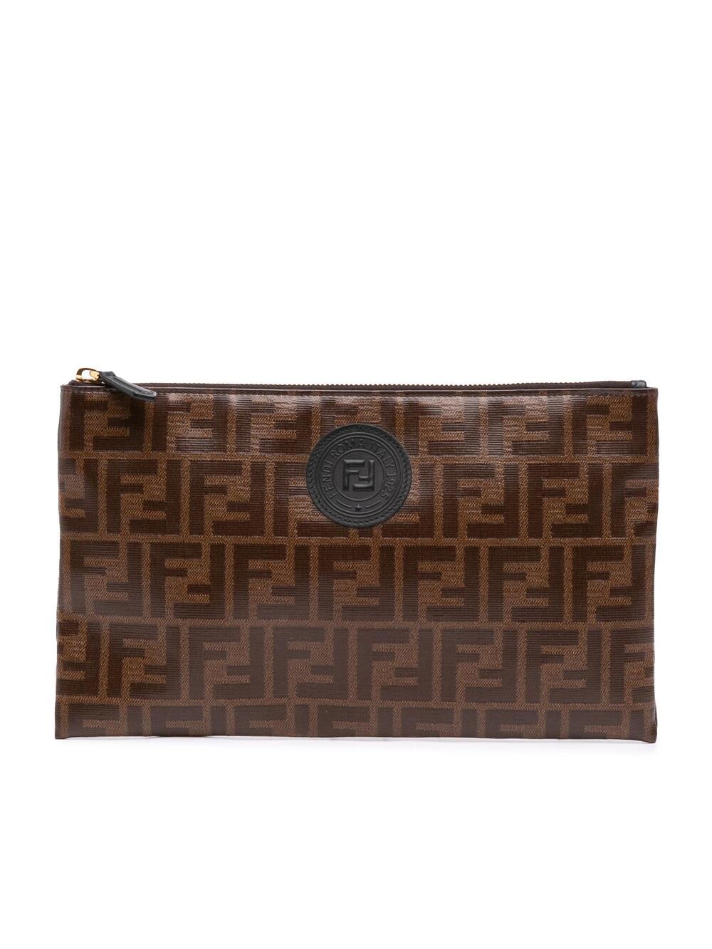 Fendi Zucca Coated Canvas Clutch Pre- #349333F47B